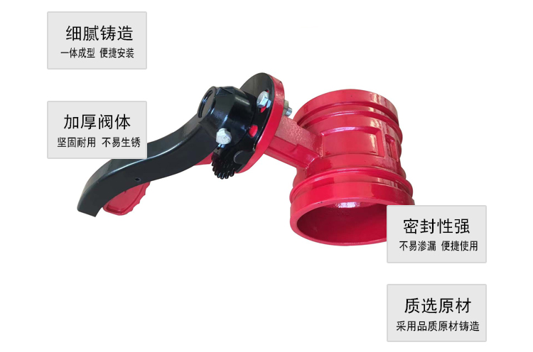 <strong>阀体挂胶手柄蝶阀</strong>